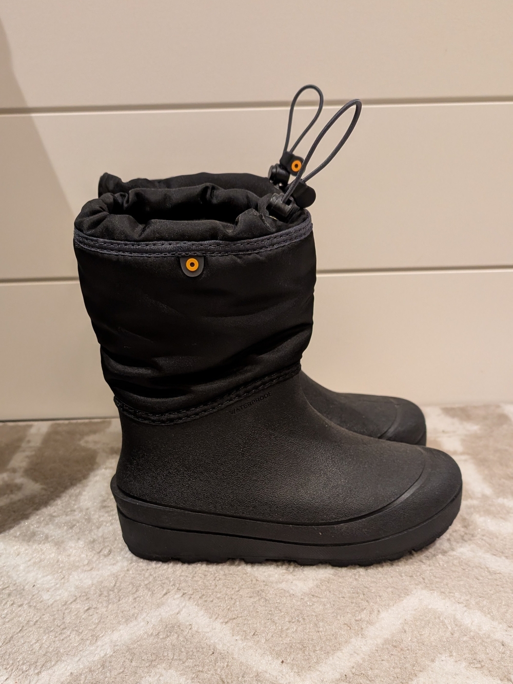 Bogs Black Kids Waterproof Pull-On Boots